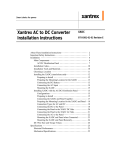Xantrex AC to DC Converter XADC User's Manual