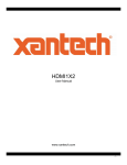 Xantech HDMI1X2 User's Manual