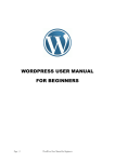 WordPress  User's Manual