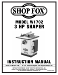 Woodstock System W1702 User's Manual