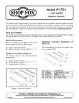 Woodstock W1701 User's Manual