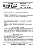 Woodstock D3614 User's Manual