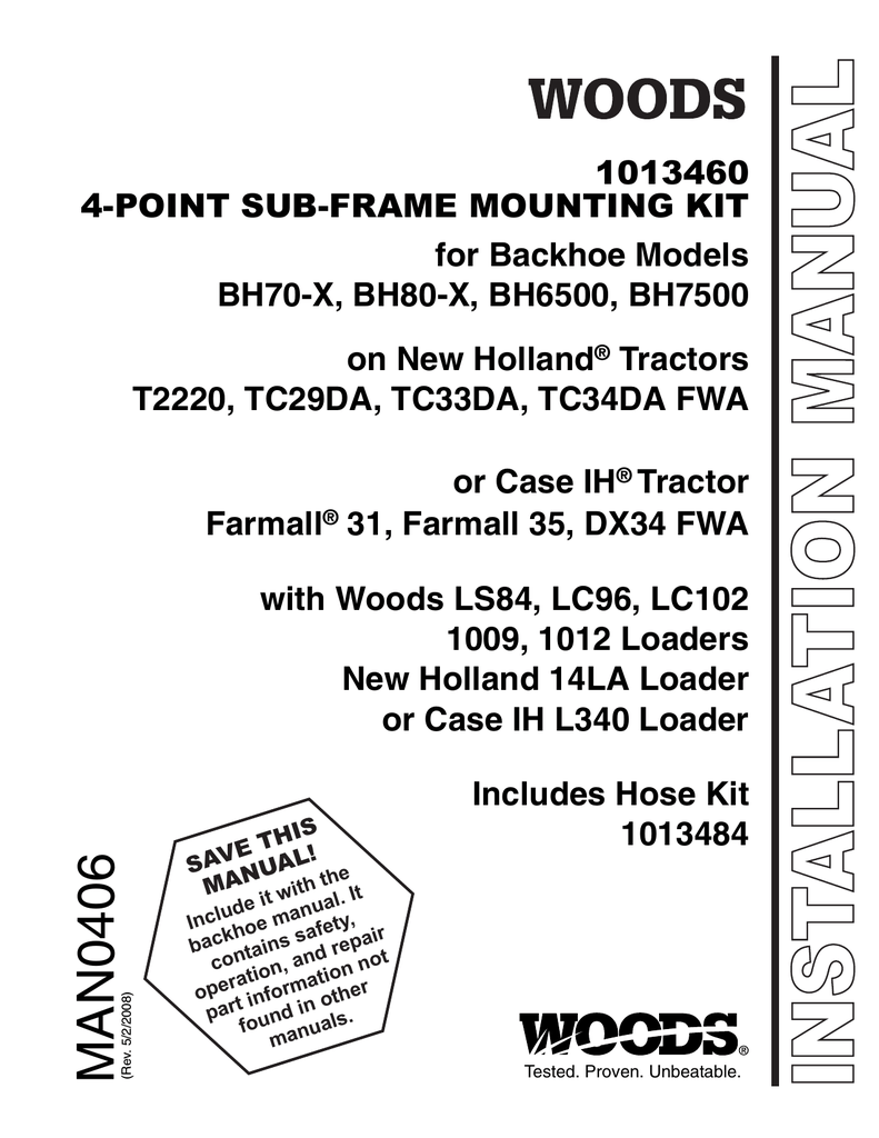 Woods 6500 backhoe specs