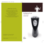 Wolfgang Puck BCBG0012 User's Manual