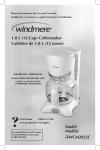 Windmere WCM2025C Use & Care Manual