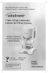 Windmere WCM2022C Use & Care Manual