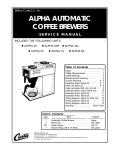 Wibur Curtis Company ALPHA 2X User's Manual