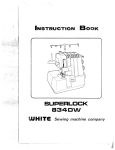 White Superlock 834DW User's Manual