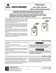 White Rodgers 5A75 User's Manual