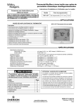 White Rodgers 1F97-1277 Installation and Operation Instructions (French)