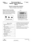 White Rodgers 1F89EZ-0251 Installation and Operation Instructions (French)