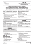 White Rodgers 1F87-361 Installation and Operation Instructions