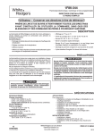 White Rodgers 1F86-344 Installation and Operation Instructions (French)