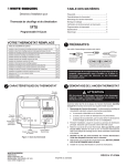 White Rodgers 1F78-151 Installation and Operation Instructions (French)