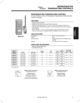 White Rodgers 1609-90 Refrigeration Temperature Controls Catalog Page