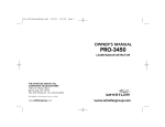 Whistler PRO-3450 User's Manual