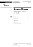Whirlpool Freezer CF 51 T User's Manual