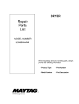 Whirlpool LDG9804AAM User's Manual