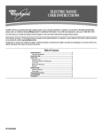 Whirlpool W10200359B User's Manual