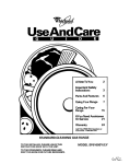 Whirlpool SFOlOOSY/EY User's Manual