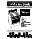 Whirlpool SF335ESR/ER, SF315ESR/ER User's Manual