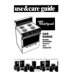 Whirlpool SF3007SR User's Manual