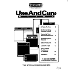 Whirlpool Roper RAL6245BL0 User's Manual