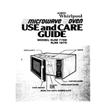 Whirlpool RJM 1870 User's Manual