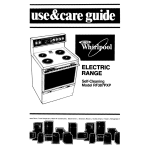 Whirlpool RF3870PXP User's Manual