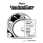 Whirlpool RF330PXA User's Manual