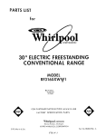 Whirlpool RF3165XWW1 User's Manual