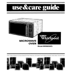 Whirlpool MW8650XS User's Manual