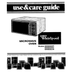 Whirlpool MW8600XR User's Manual