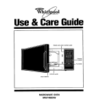 Whirlpool MW7400XW User's Manual