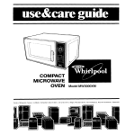 Whirlpool MW3000XM User's Manual