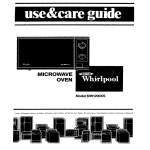 Whirlpool MW1200XS User's Manual