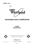 Whirlpool MH6600XM2 User's Manual