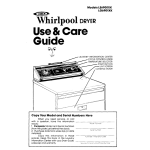 Whirlpool LE6900XK User's Manual
