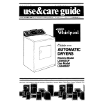 Whirlpool LE6405XP User's Manual