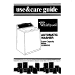 Whirlpool LA3800XS User's Manual