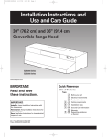 Whirlpool GZ8330 User's Manual