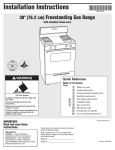 Whirlpool Freestanding Gas Range User's Manual