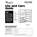 Whirlpool EV160EXK User's Manual