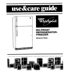 Whirlpool ETl8AK User's Manual