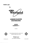 Whirlpool DU8500XX-1 User's Manual