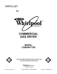 Whirlpool CGM2941TQ0 User's Manual