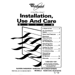 Whirlpool ACS072XG User's Manual