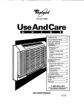 Whirlpool ACH082XD0 User's Manual