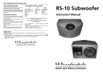 Wharfedale SUBWOOFER RS-10 User's Manual