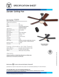 Westinghouse 52-Inch Specification Sheet